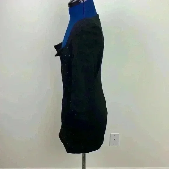 🆕nwt Lucy Paris plunge front black mini - Picture 3 of 10